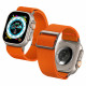 Oranžinė apyrankė Apple Watch 8 / 9 / 10 / 11 / SE / ULTRA (44 / 45 / 46 / 49 MM) laikrodžiui "Spigen Fit Lite Ultra"