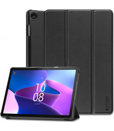 Juodas atverčiamas dėklas Lenovo Tab M10 Plus 10.6 3rd Gen planšetei "Tech-Protect Smartcase"