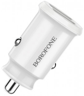 Baltas automobilinis pakrovėjas 2xUSB "Borofone BZ8 MaxRide Dual Port"