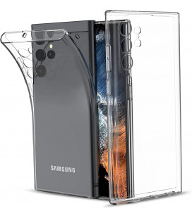 Skaidrus dėklas su kameros apsauga Samsung Galaxy S22 Ultra telefonui "Clear Case 2mm"