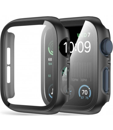 Juodas dėklas Apple Watch 4 / 5 / 6 / SE 1 / 2 / 3 (44MM) laikrodžiui "Tech-Protect Defense360"