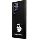 Juodas dėklas Samsung Galaxy S23 Ultra telefonui "Karl Lagerfeld Liquid Silicone Choupette NFT Case"
