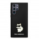 Juodas dėklas Samsung Galaxy S23 Ultra telefonui "Karl Lagerfeld Liquid Silicone Choupette NFT Case"