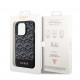 Juodas dėklas Apple iPhone 13 Pro Max telefonui "Guess PU G Cube MagSafe Compatible Case"