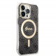 Juodas dėklas Apple iPhone 13 Pro telefonui "Guess 4G IML MagSafe Compatible Case"
