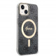 Juodas dėklas Apple iPhone 14 telefonui "Guess 4G IML MagSafe Compatible Case"