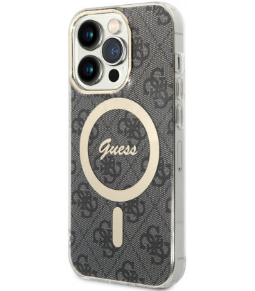 Guess 4G IML MagSafe Compatible Case for iPhone 14 Pro Black