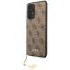 Rudas dėklas Samsung Galaxy A53 5G telefonui "Guess 4G Charms Case"