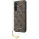 Rudas dėklas Samsung Galaxy A54 5G telefonui "Guess 4G Charms Case"