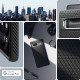 Matinis juodas dėklas Google Pixel 7A telefonui "Spigen Liquid Air"