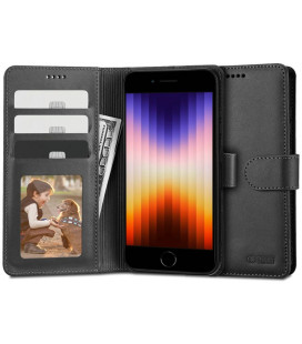 Juodas atverčiamas dėklas Apple iPhone 7 / 8 / SE 2020 / SE 2022 telefonui "Tech-protect Wallet 2"