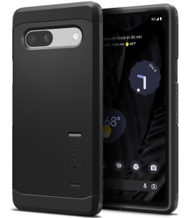 Juodas dėklas Google Pixel 7A telefonui "Spigen Tough Armor"