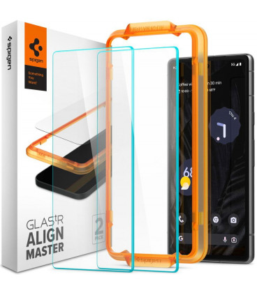 Apsauginis grūdintas stiklas Google Pixel 7A telefonui "Spigen AlignMaster Glas tR 2-Pack"