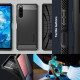Matinis juodas dėklas Sony Xperia 1 V telefonui "Spigen Rugged Armor"
