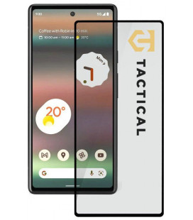 Juodas apsauginis grūdintas stiklas Google Pixel 6A telefonui "Tactical Glass Shield 5D"