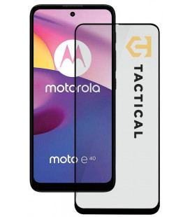 Juodas apsauginis grūdintas stiklas Motorola Moto E30 / E40 telefonui "Tactical Glass Shield 5D"