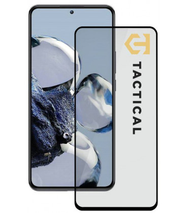 Juodas apsauginis grūdintas stiklas Xiaomi 12T / 12T Pro telefonui "Tactical Glass Shield 5D"