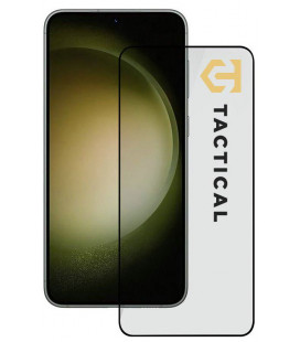 Juodas apsauginis grūdintas stiklas Samsung Galaxy S23 Plus telefonui "Tactical Glass Shield 5D"