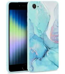 Mėlynas dėklas su marmuro efektu Apple iPhone 7 / 8 / SE 2020 / SE 2022 telefonui "Tech-Protect Marble"