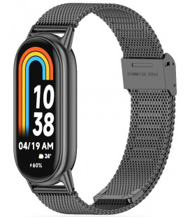 Juoda apyrankė Xiaomi Smart Band 8 / 9 / 10 / NFC laikrodžiui "Tech-Protect Milaneseband"