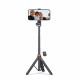 Juoda selfie - asmenukių lazka - trikojis "Tech-Protect L03S Wireless Selfie Stick Tripod"