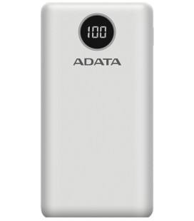Balta Išorinė baterija Power Bank 20000mAh 18W "ADATA P20000QCD"