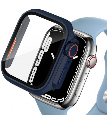 Mėlynas / oranžinis dėklas Apple Watch 7 / 8 / 9 (45mm) laikrodžiui "Tech-Protect Defense360"