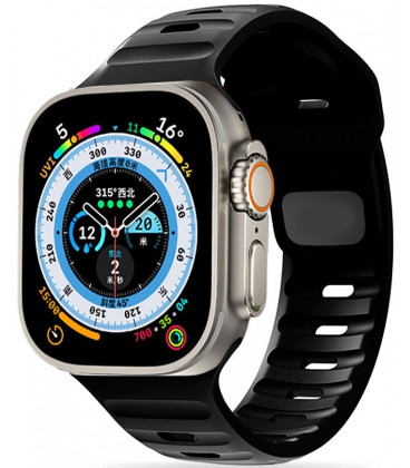 Juoda apyrankė Apple Watch 6 / 7 / 8 / 9 / 10 / SE / Ultra 1 / 2 ( 44 / 45 / 46 / 49 mm) "Tech-Protect Iconband Line"