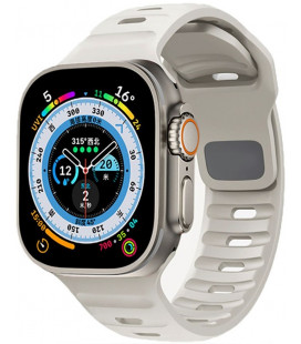 Šviesiai pilka apyrankė Apple Watch 4 / 5 / 6 / 7 / 8 / 9 / SE / Ultra 1 / 2 (42 / 44 / 45 / 49 mm) laikrodžiui "Tech-Protect Ic