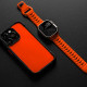 Oranžinė apyrankė Apple Watch 8 / 9 / 10 / 11 / 12 / SE / Ultra (44 / 45 / 46 / 49 mm) "Tech-Protect Iconband Line"