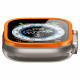Oranžinis apsauginis grūdintas stiklas Apple Watch Ultra (49mm) laikrodžiui "Spigen Glas.TR Slim Pro"