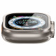 Pilkas (Titanium) apsauginis grūdintas stiklas Apple Watch Ultra 1 / 2 (49mm) laikrodžiui "Spigen Glas.TR Slim Pro"