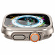 Pilkas (Titanium) apsauginis grūdintas stiklas Apple Watch Ultra 1 / 2 / 3 (49mm) laikrodžiui "Spigen Glas.TR Slim Pro"
