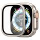 Pilkas (Titanium) apsauginis grūdintas stiklas Apple Watch Ultra 1 / 2 / 3 (49mm) laikrodžiui "Spigen Glas.TR Slim Pro"
