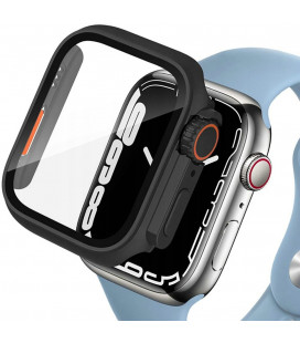 Juodas / oranžinis dėklas Apple Watch 4 / 5 / 6 / SE 1 / 2 / 3 (44MM) laikrodžiui "Tech-Protect Defense360"