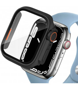 Juodas / oranžinis dėklas Apple Watch 4 / 5 / 6 / SE (44mm) laikrodžiui "Tech-Protect Defense360"