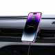 Juodas automobilinis magnetinis telefono laikiklis su 15W belaidžiu krovimu "Tech-Protect MM15W-V5 Vent Manetic Magsafe"