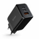 Juodas pakrovėjas PD65W/QC3.0 "Tech-Protect C65W 3-Port Network Charger"