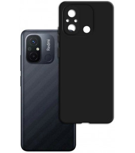 Matinis juodas dėklas Xiaomi Redmi 12C telefonui "3mk Matt Case"
