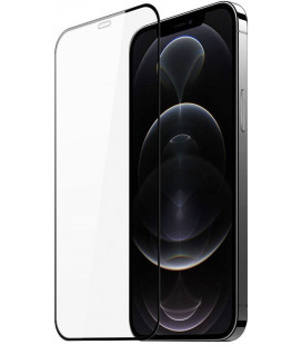 Juodas apsauginis grūdintas stiklas Apple iPhone 12 Pro Max telefonui "Dux Ducis TG"