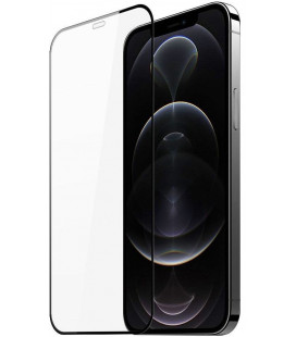 Juodas apsauginis grūdintas stiklas Apple iPhone 12 / 12 Pro telefonui "Dux Ducis TG"