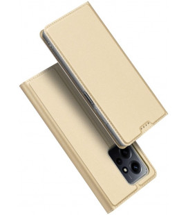Auksinės spalvos atverčiamas dėklas Xiaomi Redmi Note 12 4G telefonui "Dux Ducis Skin Pro"