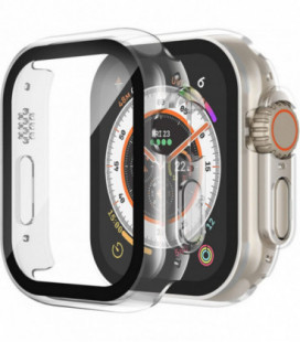LCD apsauginis stikliukas/dėklas 360 degree cover Apple Watch 45mm skaidrus