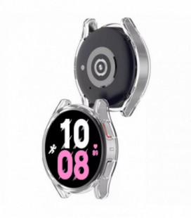 LCD apsauginis stikliukas/dėklas 360 degree cover Samsung Watch 4 40mm skaidrus