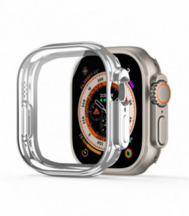 LCD apsauginis stikliukas/dėklas Dux Ducis Samo Apple Watch Ultra 49mm sidabrinis