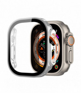 LCD apsauginis stikliukas/dėklas Dux Ducis Hamo Apple Watch Ultra 49mm sidabrinis