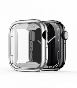 LCD apsauginis stikliukas/dėklas Dux Ducis Samo Apple Watch 44mm sidabrinis
