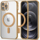Auksinės spalvos / skaidrus dėklas Apple iPhone 12 Pro telefonui "Tech-Protect Magshine Magsafe"