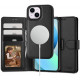 Juodas atverčiamas dėklas Apple Iphone 13 telefonui "Tech-Protect Wallet Magsafe"
