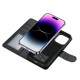 Juodas atverčiamas dėklas Apple Iphone 14 Pro telefonui "Tech-Protect Wallet Magsafe"